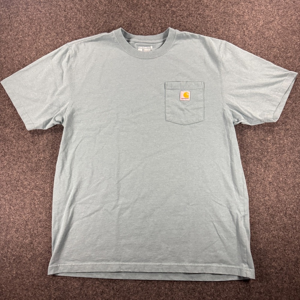 Carhartt Loose Fit Pocket‎ T-Shirt Basic Short Sleeve Teal Men's Size Large